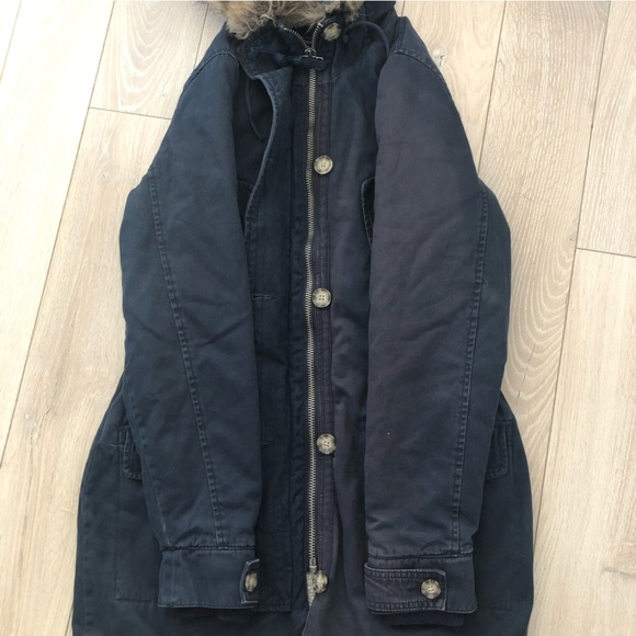 Abercrombie & Fitch Navy Winter Parka Jacket - Picture 13 of 13